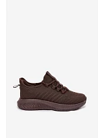 Lehké sportovní slip-on boty dámské textilní Big Star UU274055 Čokoládové