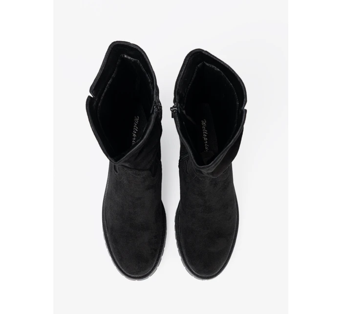 Komfortní  kotníčkové boty dámské černé Obcas