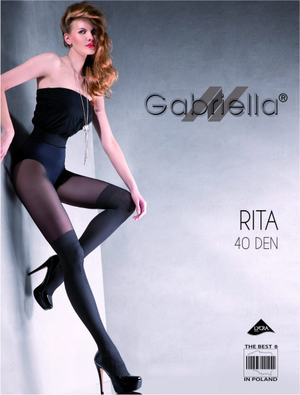 Rajstopy Rita 40DEN Nero - Gabriella