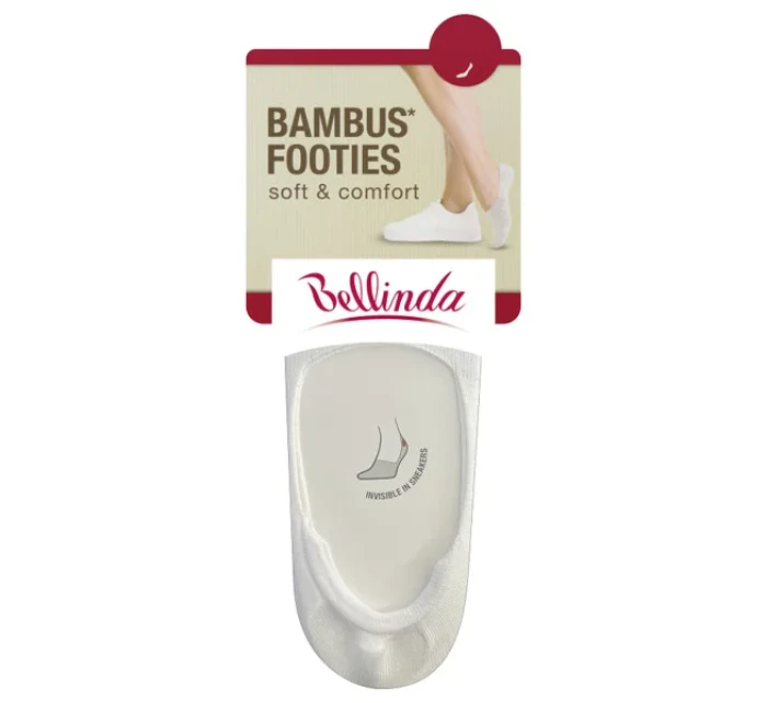 Bambusové velmi nízké dámské ponožky BAMBUS FOOTIES SOCKS - BELLINDA - bílá