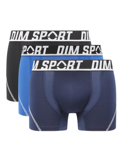 Pánské sportovní boxerky 3 ks DIM SPORT MICROFIBRE BOXER 3x - DIM SPORT - černá