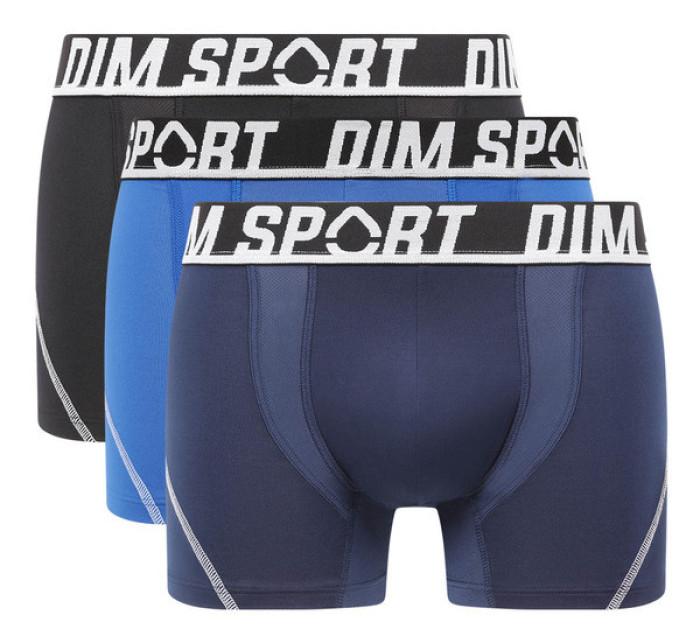 Pánské sportovní boxerky 3 ks DIM SPORT MICROFIBRE BOXER 3x - DIM SPORT - černá