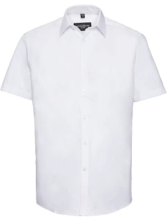 Russell Athletic 963M Košile s krátkým rukávem, vzor rybí kost 11.963M white