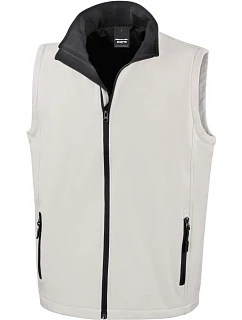 R Pánská 2vrstvá softshell vesta "Printable" 30. white/black model 22428267 - Result