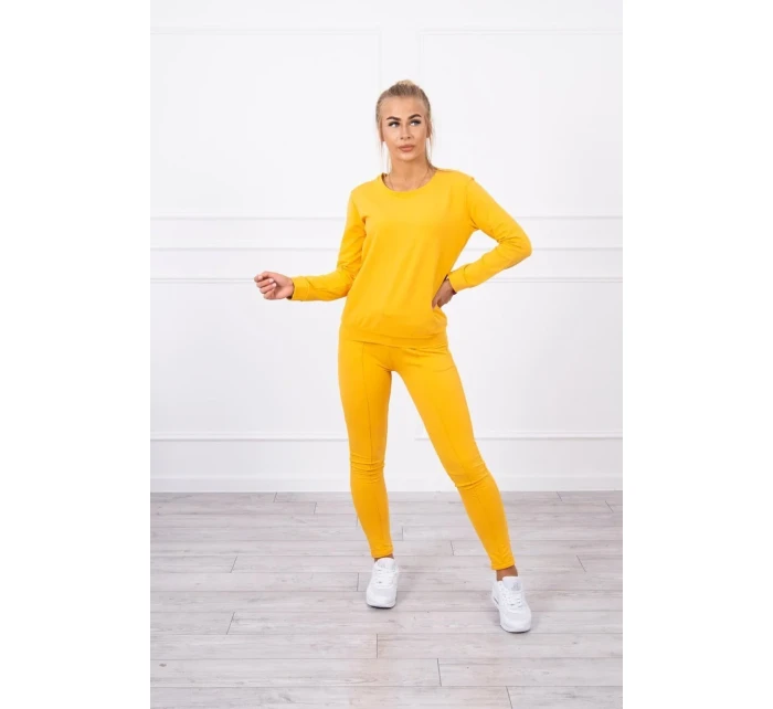 Hořčicová mikinová souprava