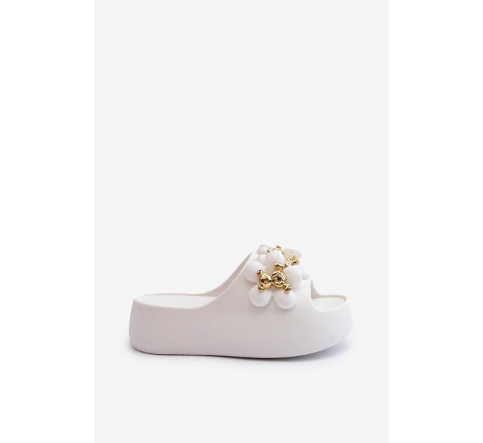 Dámské Pěnové Žabky S Ozdobami Na Podrážce Bílé model 21666043 - Boto
