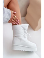 Sněhule na platformě se zipem Big Star model 21678307 Bílé - Big Star Shoes