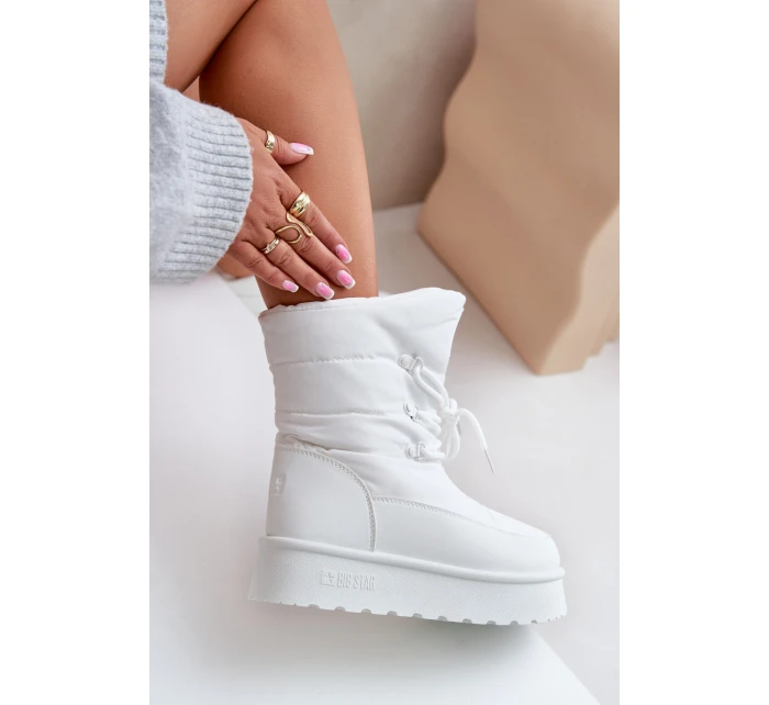 Sněhule na platformě se zipem Big Star model 21678307 Bílé - Big Star Shoes