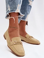 Dámské Mokasyny Loafersy s Ozdobným Prvkem Žluté Evelora