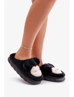 Teplé Kožešinové Pantofle Dámské Černé Jozelinetta