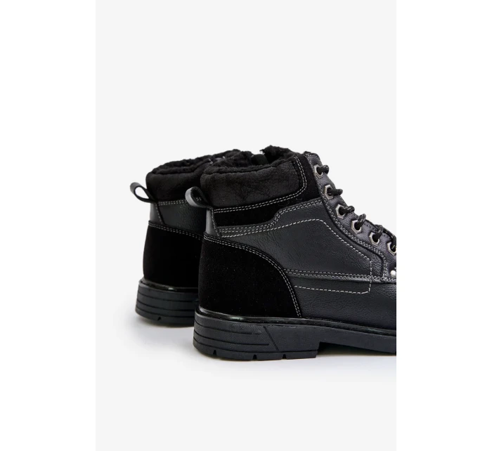 Zateplené Pánské Trapery Z Eko Kůže Černé Venredia