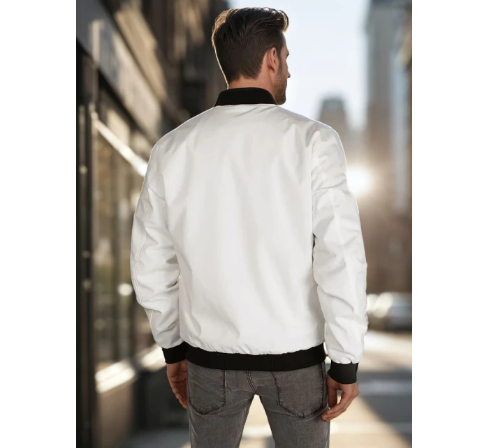 Pánská přechodná bunda bomber béžová FashionStreet TX5028 Pánská přechodná bunda bomber béžová FashionStreet TX5028