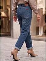 Dámské džíny Mom Fit s vysokým pasem, modré, FashionStreet UY3113 Dámské džíny Mom Fit s vysokým pasem, modré, FashionStreet UY3113