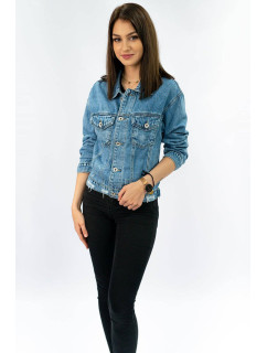 Světle modrá krátká dámská džínová bunda (SF355#)