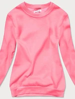 Světle růžová dámská tepláková mikina se stahovacími lemy (W01-20)