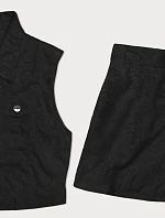 Letní souprava vesta a krátké šortky černá (72018)