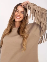 bluza damska z ciemny beżowy model 21470521 - Factory Price