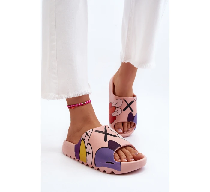 Gumové žabky s potiskem Růžové Monsters Gumové žabky s potiskem Růžové Monsters