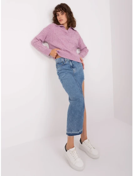 Sweter AT SW  jasny fioletowy model 19018547 - FPrice