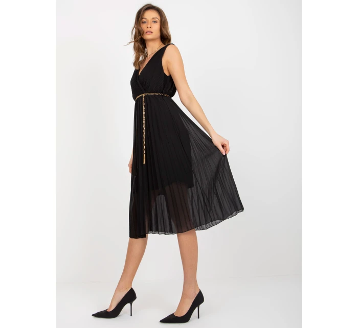 Sukienka DHJ SK model 21409523 czarny - FPrice Sukienka DHJ SK model 21409523 czarny - FPrice