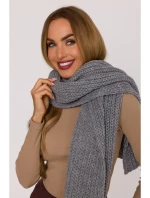 model 21417256 Žebrovaná šála šedá - Moe model 21417256 Žebrovaná šála šedá - Moe