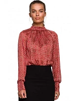 Šifonová halenka S235 model 2 Červená - Stylove