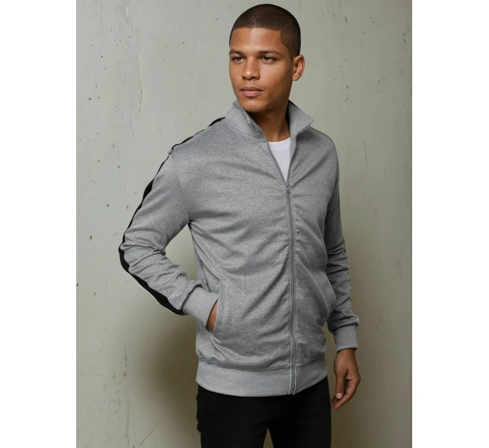 Pánská světle šedá mikina na zip FashionStreet BX5566