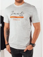 Pánské šedé tričko s potiskem Dstreet RX5424 Pánské šedé tričko s potiskem Dstreet RX5424