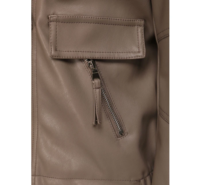 damska skórzana taupe model 22025159 - FashionStreet