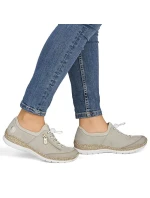 Dámská kožená nazouvací obuv béžová Rieker N42F1-60 Dámská kožená nazouvací obuv béžová Rieker N42F1-60