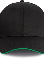 WK WKP 145 6 panelová kšiltovka 20.145W black/kelly green