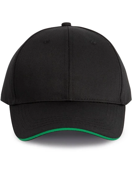 WK WKP 145 6 panelová kšiltovka 20.145W black/kelly green WK WKP 145 6 panelová kšiltovka 20.145W black/kelly green