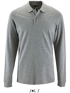 SOL'S Perfect LSL Men Pánské piqué polo s dlouhým rukávem 25.2087 grey melange