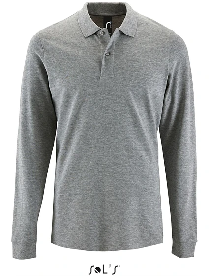 SOL'S Perfect LSL Men Pánské piqué polo s dlouhým rukávem 25.2087 grey melange SOL'S Perfect LSL Men Pánské piqué polo s dlouhým rukávem 25.2087 grey melange