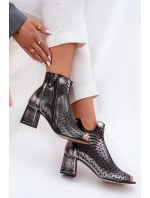 Kožené Krajky Botky Maciejka 05420-01 Černé Kožené Krajky Botky Maciejka 05420-01 Černé