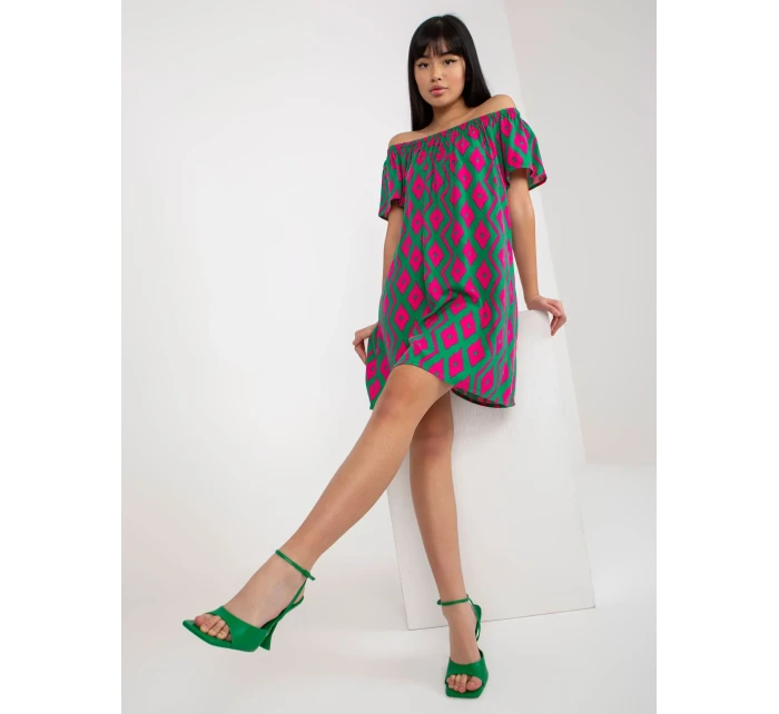 Dámské šaty D73771R30145J zelená - FPrice Dámské šaty D73771R30145J zelená - FPrice