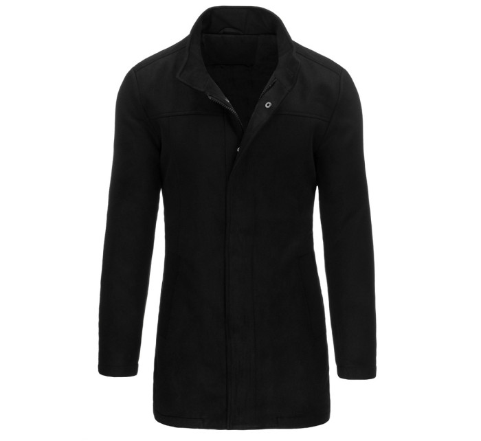 Pánský černý kabát Dstreet CX0436