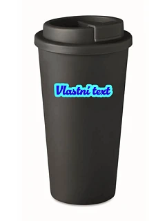 Personalizovaný cestovní termohrnek s vlastním textem s obrysem