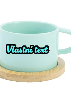 Personalizovaný keramický hrníček "MAKRONKA" s vlastním textem s obrysem