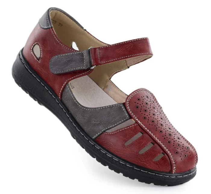 Dámská pohodlná prolamovaná obuv na suchý zip model 21953871 - Unisoft