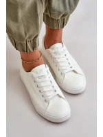 Dámské kožené šněrovací klasické tenisky bílé model 21590967 - EVENTO