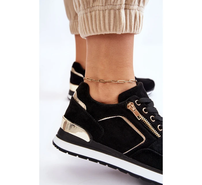 Semišové Sportovní Boty Na Černá model 21606382 - Boto Semišové Sportovní Boty Na Černá model 21606382 - Boto