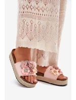 Dámské Sandały Na Platformě S Pletením A Růžové model 21699704 - Boto