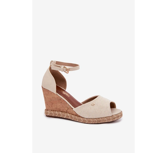 Dámské sandály na platformě s pleteným Wrangler 20261086.06V světle béžové