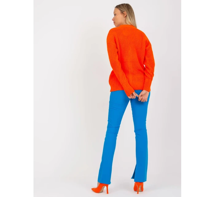 Dámský svetr LC SW model 17650173 oranžový - FPrice Dámský svetr LC SW model 17650173 oranžový - FPrice