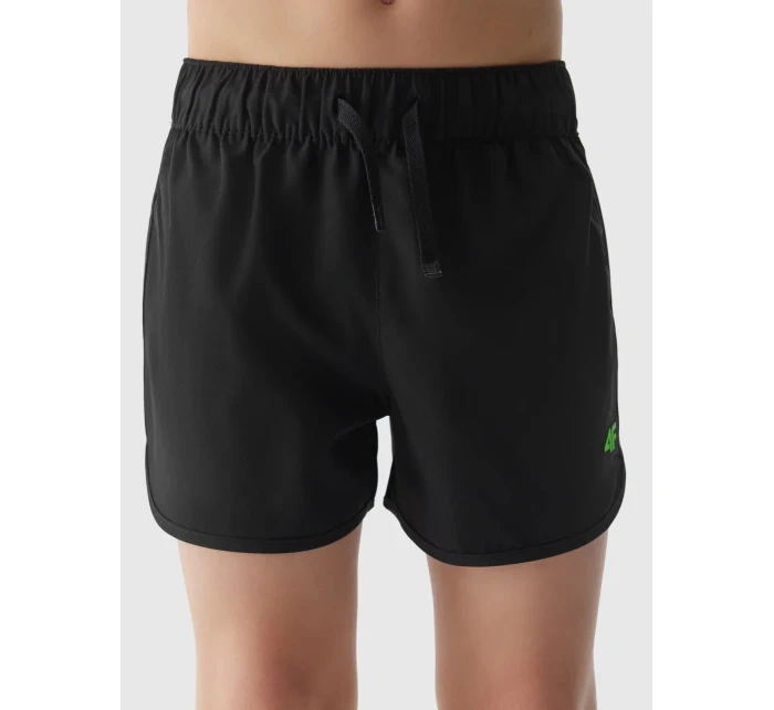 Chlapecké plážové šortky 4F - černé Chlapecké plážové šortky 4F - černé