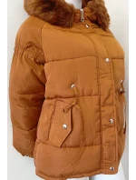 Dámská zimní bunda model 21758971 písková - FPrice