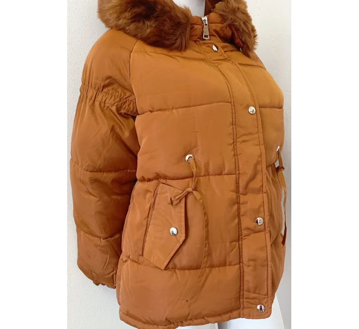 Dámská zimní bunda model 21758971 písková - FPrice