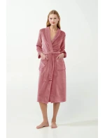 Dámský sametový župan 21143 Pudr růžová - Vamp