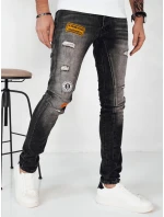 Pánské tmavě šedé džínové kalhoty FashionStreet UX4150 Pánské tmavě šedé džínové kalhoty FashionStreet UX4150